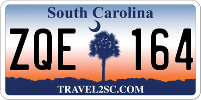 SC license plate ZQE164
