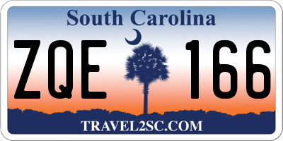 SC license plate ZQE166