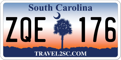 SC license plate ZQE176