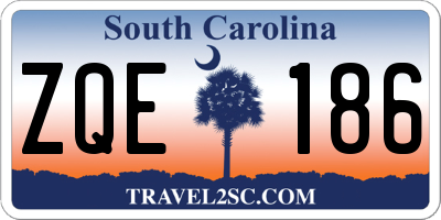 SC license plate ZQE186