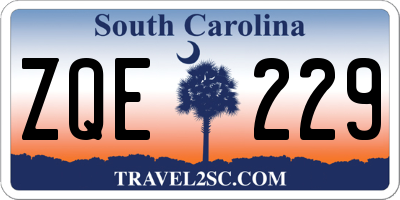 SC license plate ZQE229