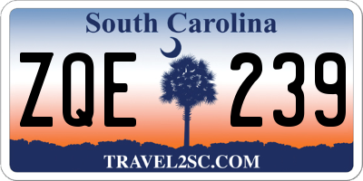 SC license plate ZQE239