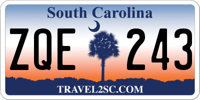SC license plate ZQE243