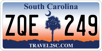 SC license plate ZQE249