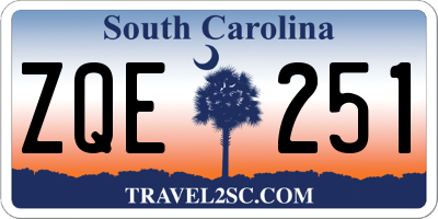 SC license plate ZQE251