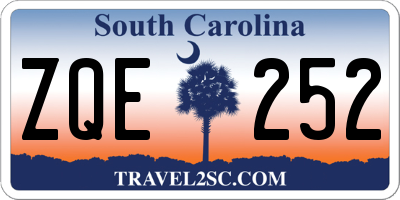 SC license plate ZQE252