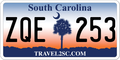 SC license plate ZQE253