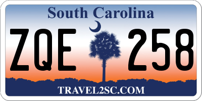 SC license plate ZQE258