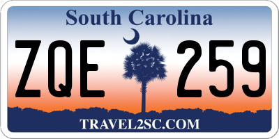 SC license plate ZQE259