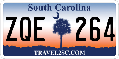 SC license plate ZQE264