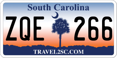 SC license plate ZQE266
