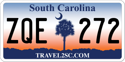 SC license plate ZQE272