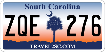 SC license plate ZQE276