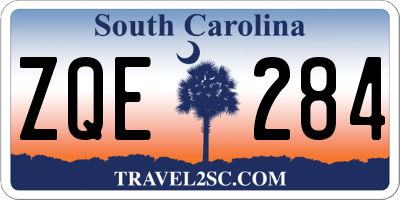 SC license plate ZQE284