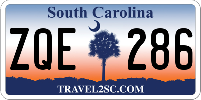SC license plate ZQE286