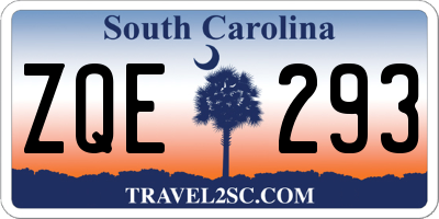 SC license plate ZQE293
