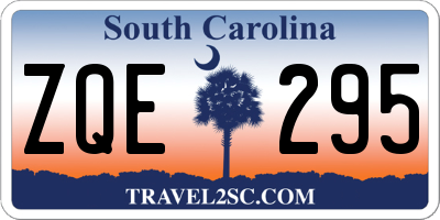 SC license plate ZQE295