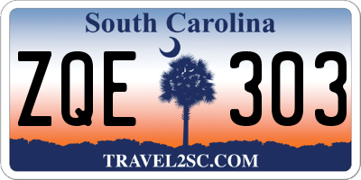 SC license plate ZQE303