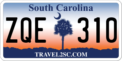 SC license plate ZQE310