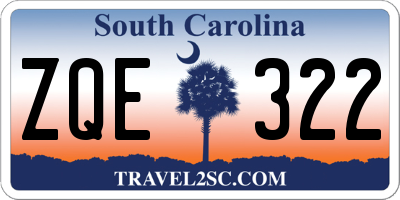 SC license plate ZQE322
