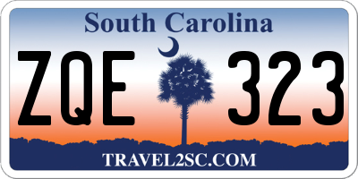SC license plate ZQE323