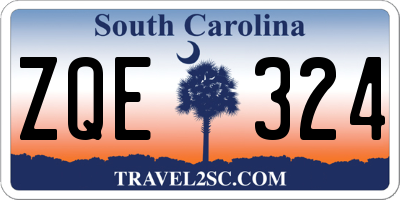 SC license plate ZQE324