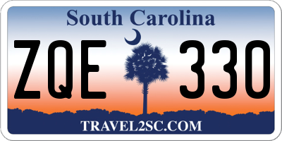 SC license plate ZQE330