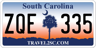 SC license plate ZQE335