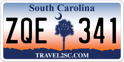 SC license plate ZQE341