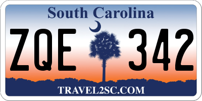 SC license plate ZQE342