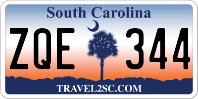 SC license plate ZQE344