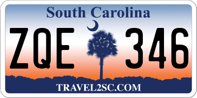 SC license plate ZQE346