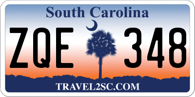 SC license plate ZQE348