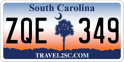 SC license plate ZQE349