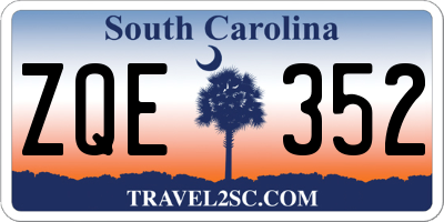 SC license plate ZQE352