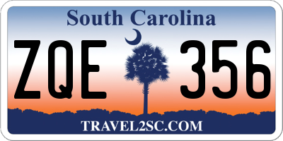 SC license plate ZQE356
