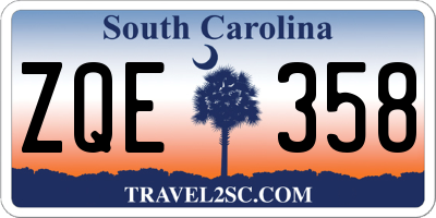 SC license plate ZQE358