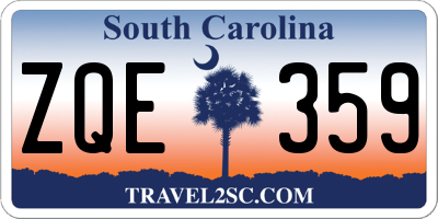 SC license plate ZQE359