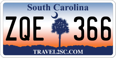 SC license plate ZQE366