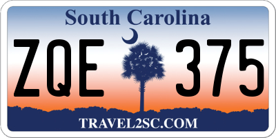 SC license plate ZQE375