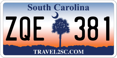 SC license plate ZQE381