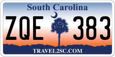 SC license plate ZQE383