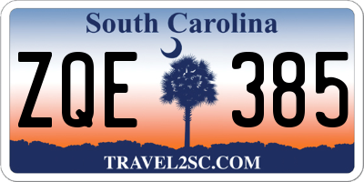SC license plate ZQE385