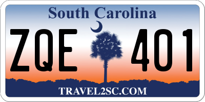 SC license plate ZQE401