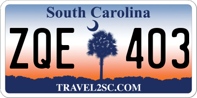 SC license plate ZQE403