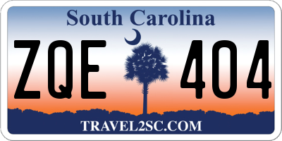 SC license plate ZQE404