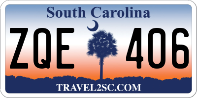 SC license plate ZQE406