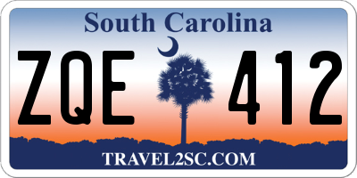 SC license plate ZQE412
