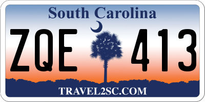 SC license plate ZQE413