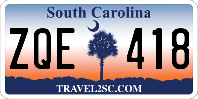 SC license plate ZQE418